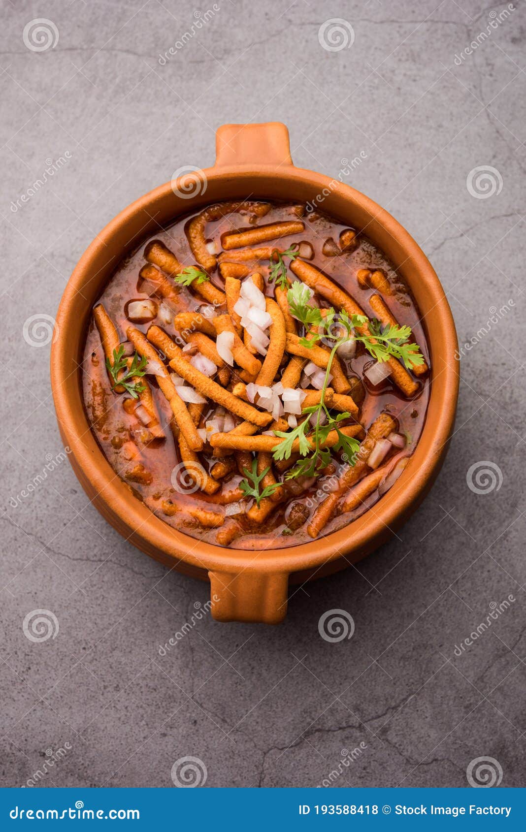 spicy sev bhaji or ganthiya nu shaak recipe from india